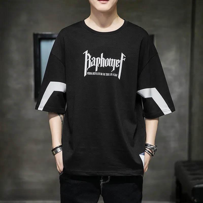 Nadměrná velikost Tlusté Tričko s krátkým rukávem Pánské Volné s polovičním rukávem Pánské Pětičtvrteční rukáv Pánské Ležérní Univerzální Top