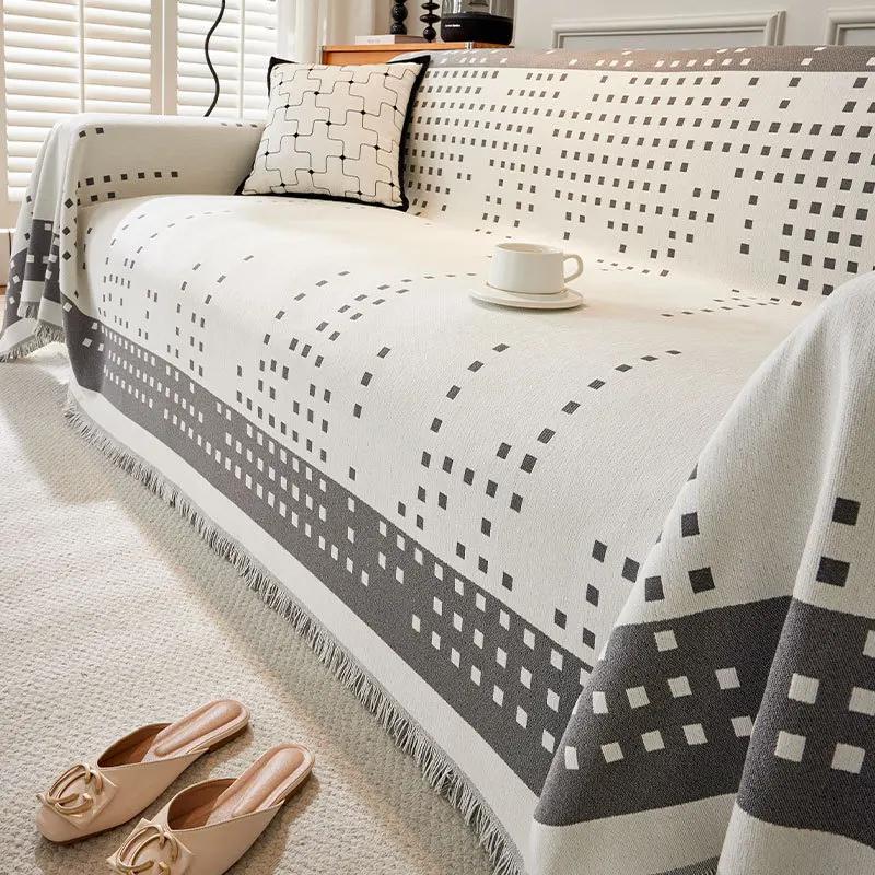 

Чехол на диван, тканевое полотенце, двустороннее в американском стиле, подходит для использования с синелью, универсальный чехол на сиденье, машинная стирка, не выцветает 180x90cm1pcs