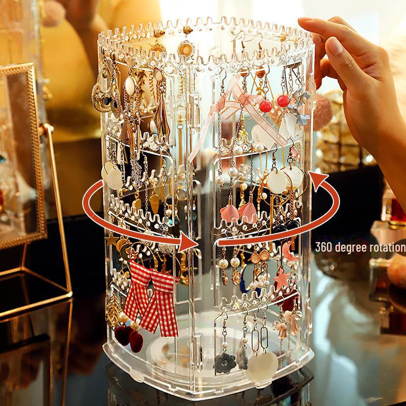 Luxury Rotating Acrylic Jewelry Display and Storage Box