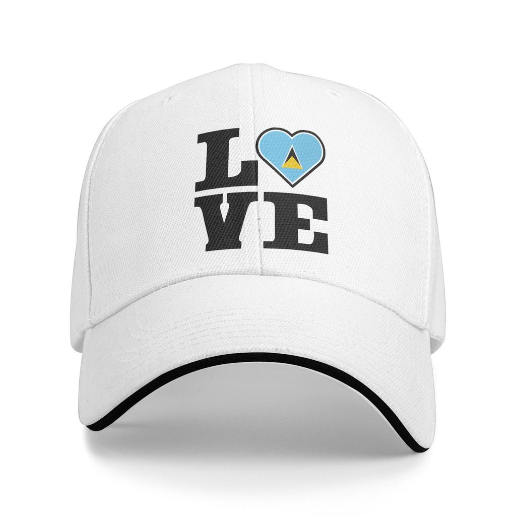Saint Lucia Coat of Arms Baseball Cap Fashion  Sandwich Hat for Unisex Women Adjustable Hats Cap Outdoor