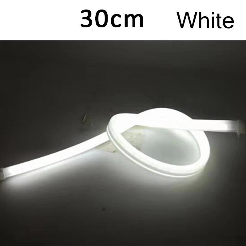 2 Pcs 30cm 45cm 60cm Vehicle DRL Flexible Tube Strip Led Car Daytime Running Lights Turn Signal Angel Eyes Car Styling 30CM White