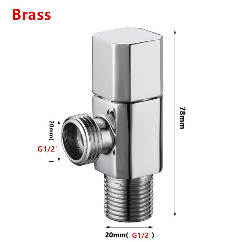 1 Stück Toilettenwaschmaschine 1/2 Zoll heißes und kaltes Wasser Dreieckventil Wasserstopp-Eckventil Messing Edelstahl