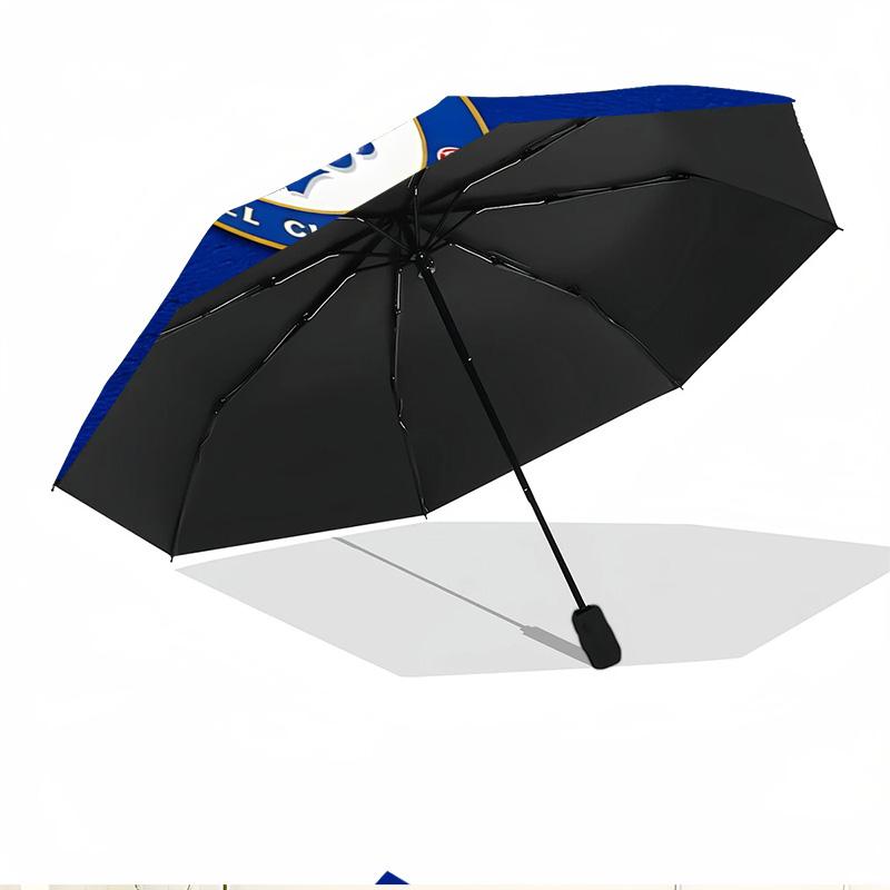 Parasol z nadrukiem Chelsea F.C. Automatyczne otwieranie i zamykanie, Przenośny składany parasol, na zewnątrz, do dojazdów, na wycieczkę kempingową, Idealny prezent urodzinowy