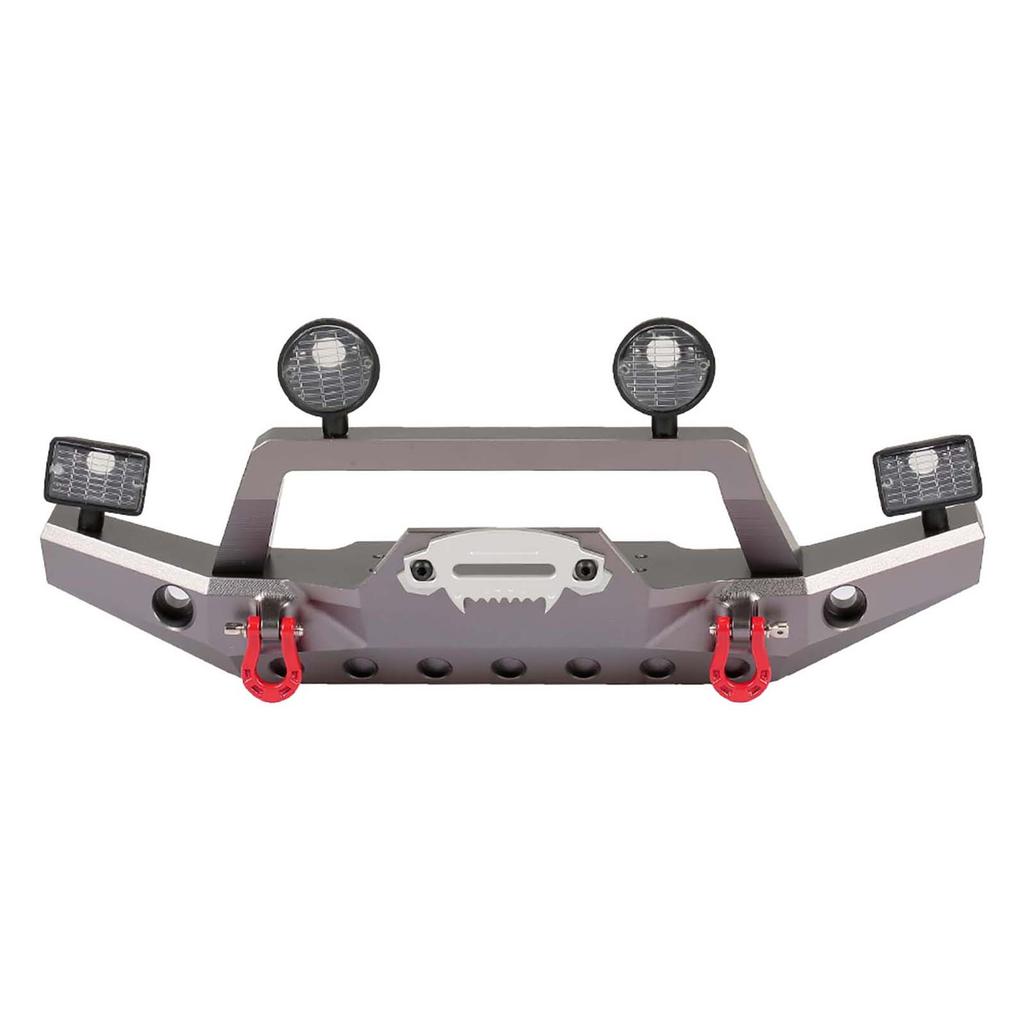 -4 Metal Front Bumper with 2 Led Lights for 1Celsius10 RC Crawler    4 Sport 82024