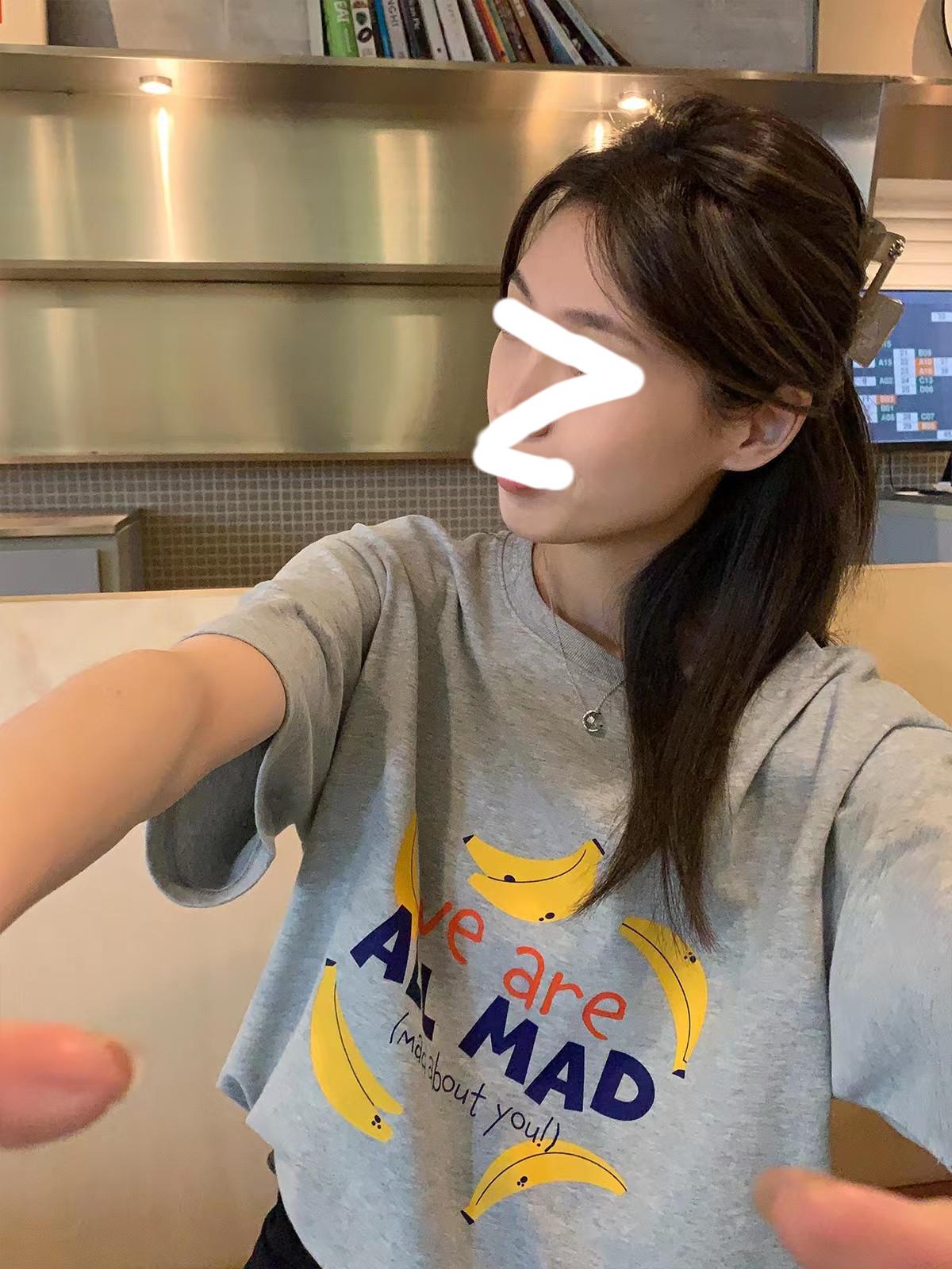 

2025 Fun Printing Design Niche Short Sleeve T-Shirt Women s Spring Loose and Skinny Cotton Crew Neck Bottom Shirt Top XXXL сірий колір