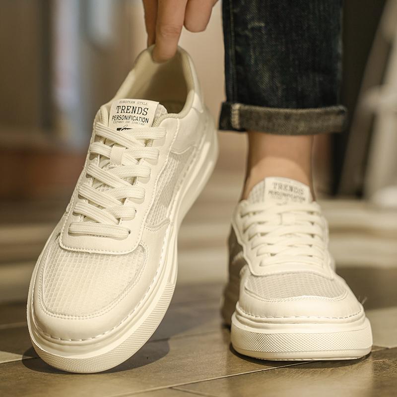 New Autumn Casual Board Shoes Leather Shoes Sports White Shoes