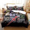 Anime Akame Ga KILL Bedding Set Duvet Cover Bed Set Quilt Cover Pillowcase Comforter King Queen Size Boys Adult Bedding Set