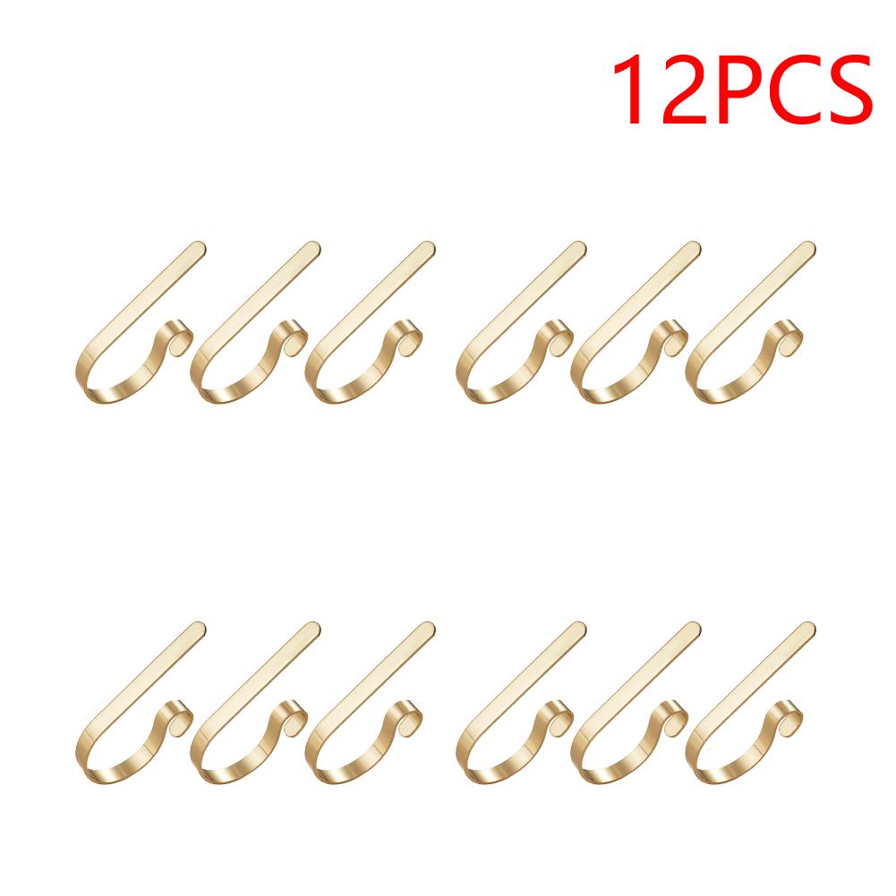 Stockings Hangers Metal Christmas Sock Hook Hanger Mantelpiece Xmas Stocking Clips Adjustable Party Christmas Supplies