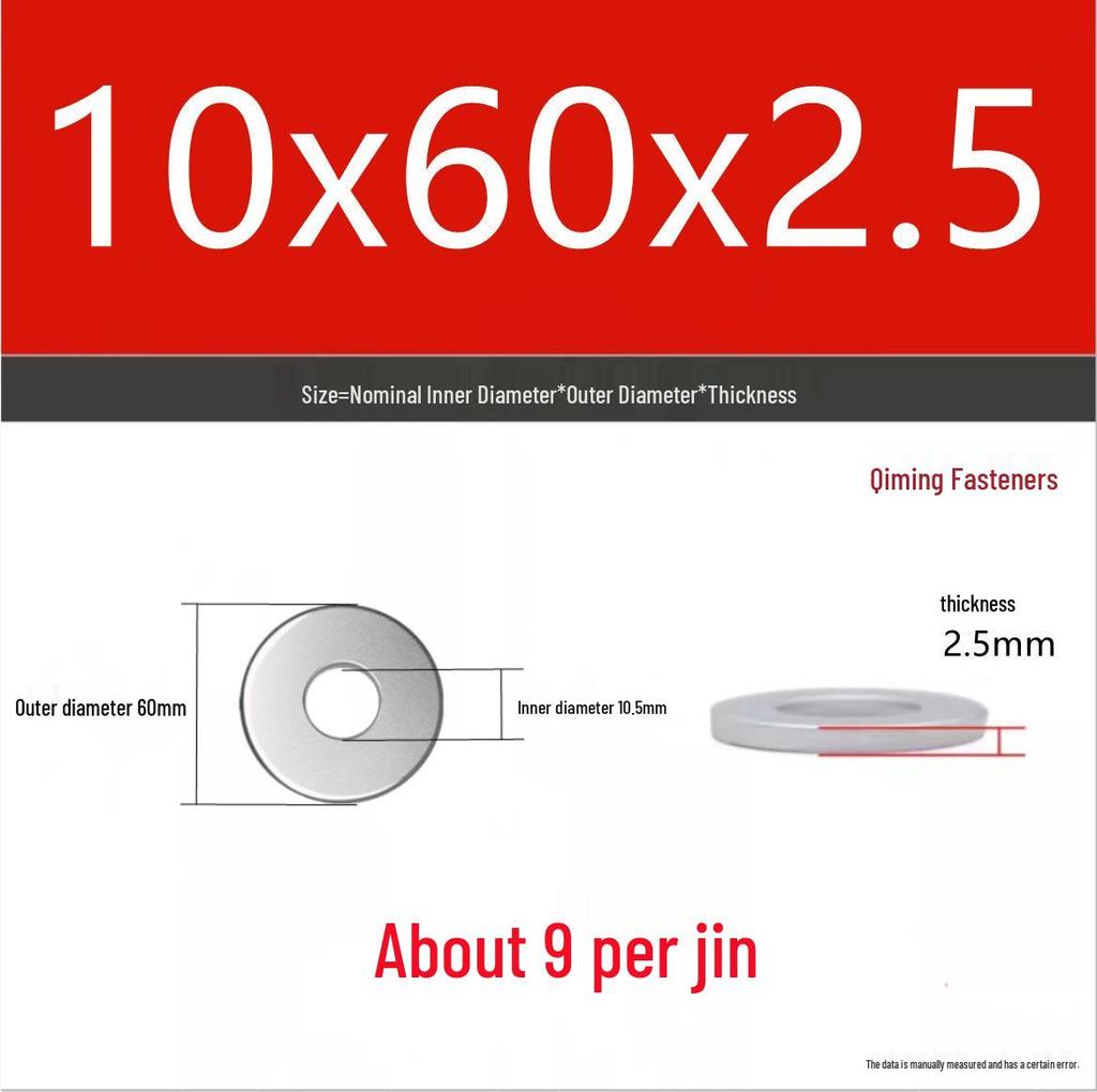 4.8 Grade Galvanized Iron Flat Washer M3-M40 Oversized Metal Screw Gasket Washer