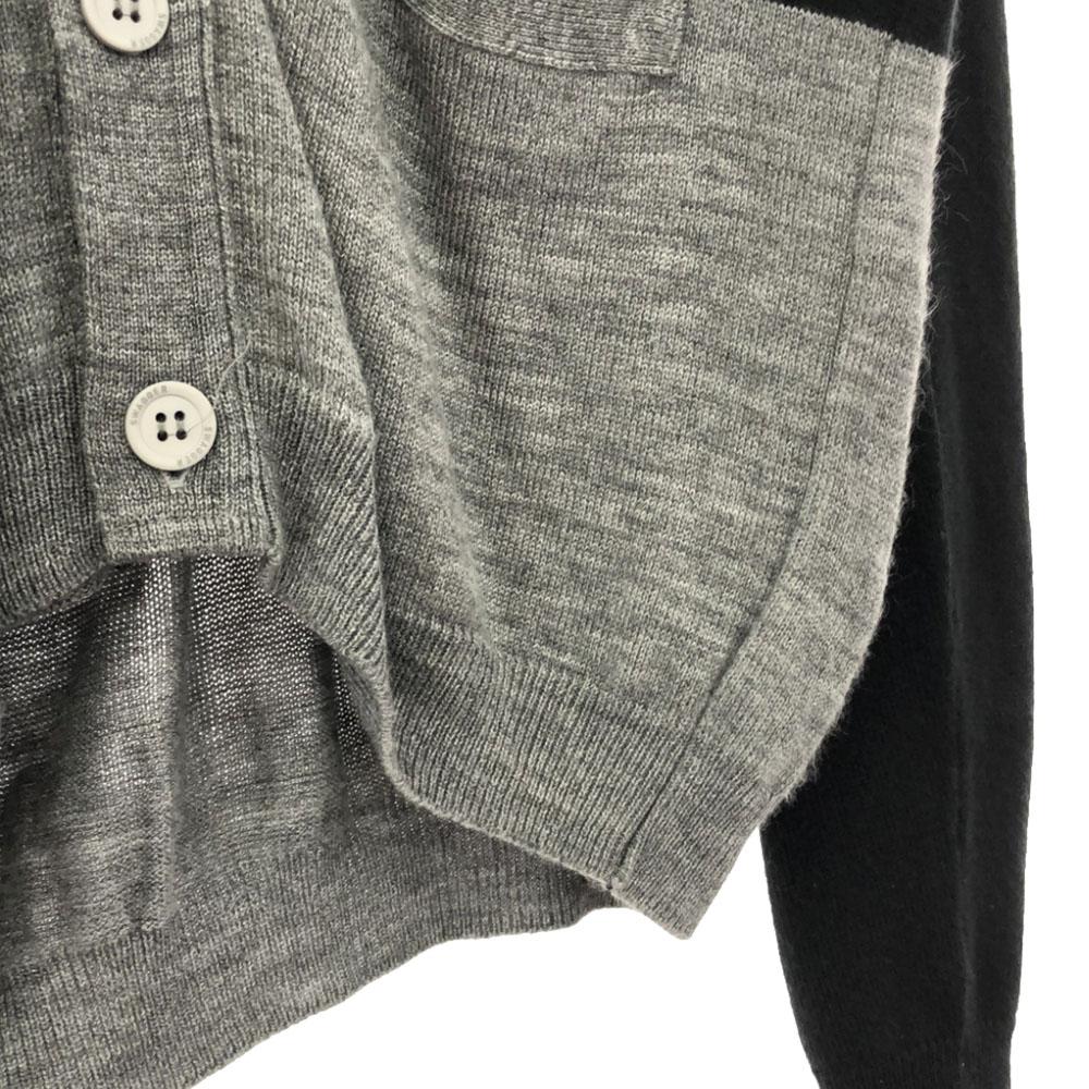 SWAGGER Made in Japan Wool Blend Long sleeve knit cardigan M Black x gray Men's Used
