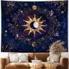 Large Celestial Zodiac Tapestry Wall Hanging Boho Astrology Moon Sun Galaxy Cosmic Space Witchy Room Decor Art