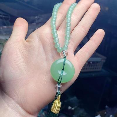Dongling Jade Peace Buckle Car Pendant - Versatile, Exquisite Women's Ornament