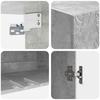 Wall Mounted Cabinet Concrete Grey 59 x 31 x 60 cm Particleboard