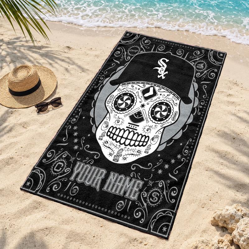 Chicago White Sox Custom Name Beach towels also serve as bath towels summer essential a musthave for the outdoors the beach and the pool