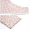 Women Knitted Shirt Solid Color Hollow T-shirt Three-quarter Sleeve Shirt Casual Comfortable Pullover Summer