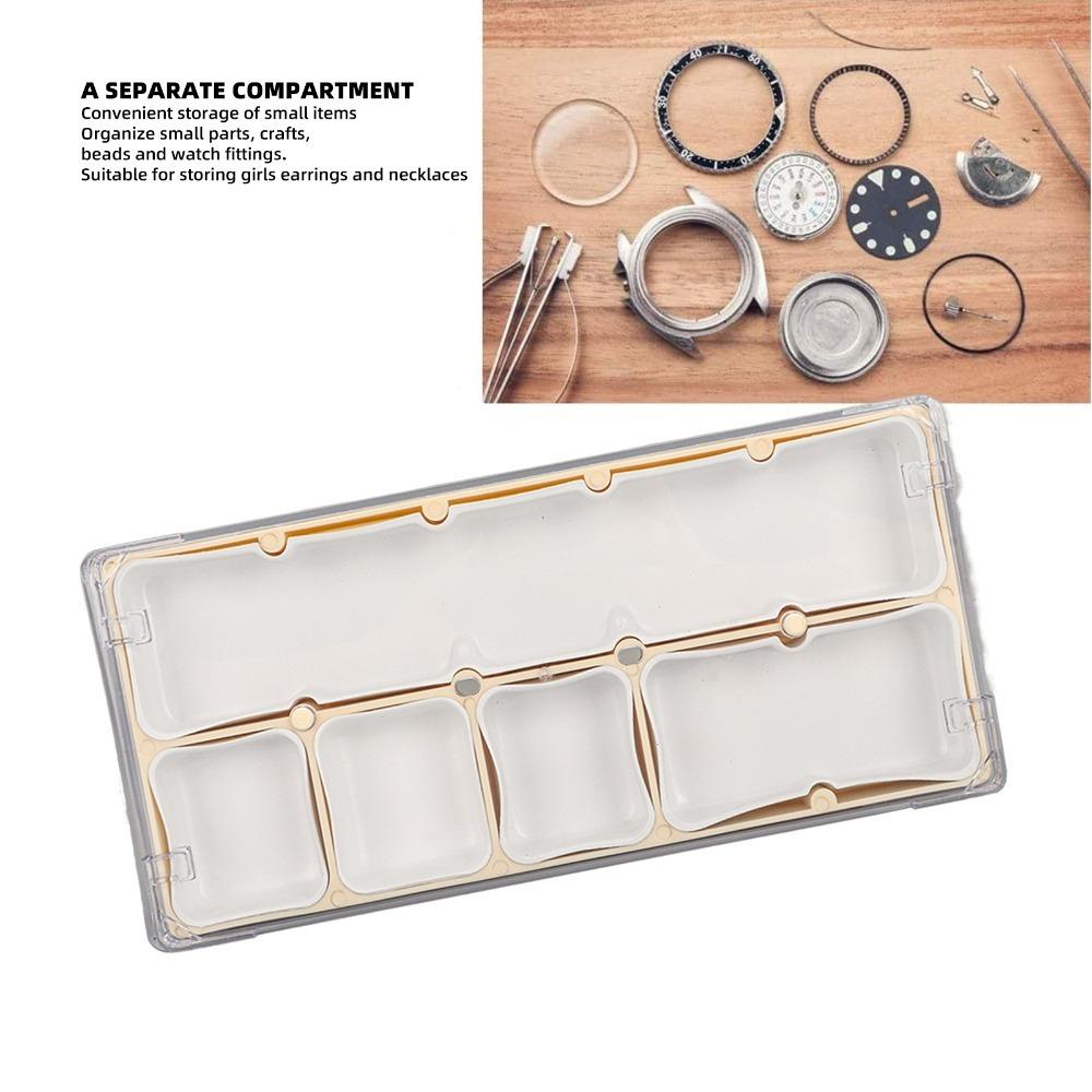 5 Grids Watch Screws Storage Container Stackable Watch Parts Tray  Screw Component