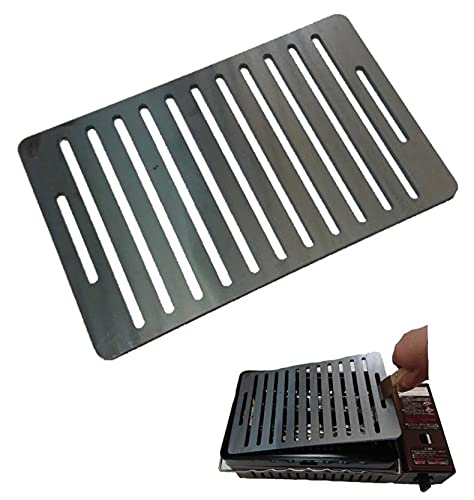 (12) 6.0mm Thick, 180mm X 280mm Long Slit Extra Thick Iron Plate by Iwatani, Suitable for Robata Grills, Grills, and BBQs (Stove Not Included)