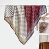 Pastoral Floral Velvet Double-sided Scarf 91 Large Square Scarf Women's Summer Travel Photo Silk Scarf Sun Protection Shawl