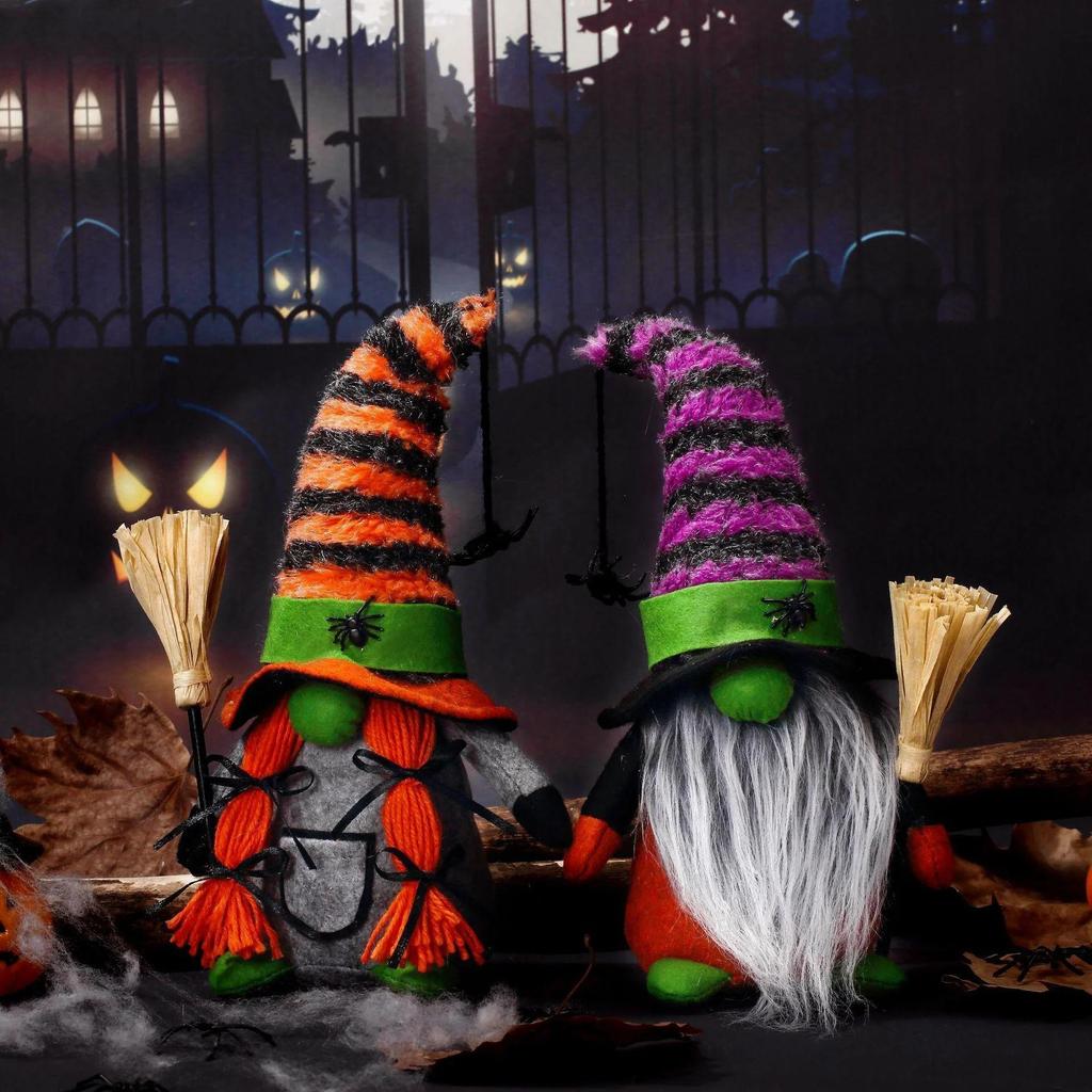 Halloween Party Ornament Broom Rudolph Faceless Doll Gnome Spider Green Ghost Christmas Doll