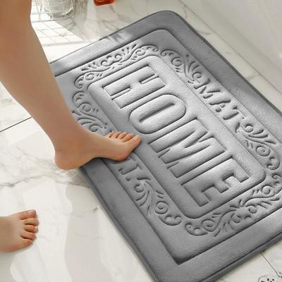 HOME Letter Bathroom Mat SBR Non-slip Bathroom Carpet Washbasin Bathtub Edge Carpet Shower Room Door Mat Home Decoration