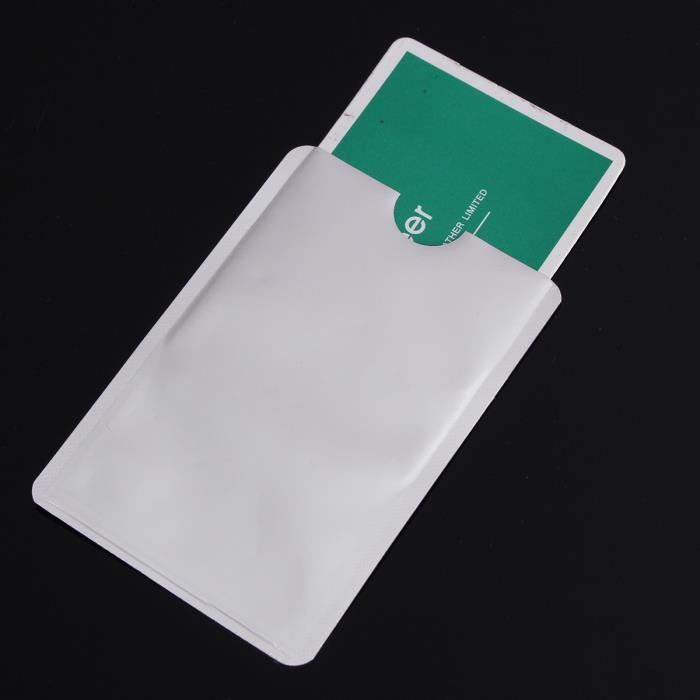 Set de 10 plicuri de protecție RFID/NFC pentru carduri bancare - Argintiu