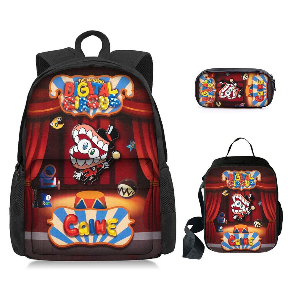 Digitale Circus Kinder Schooltas De Verbazingwekkende Digitale Circus Student Rugzak Drie Delige Set Three-piece set