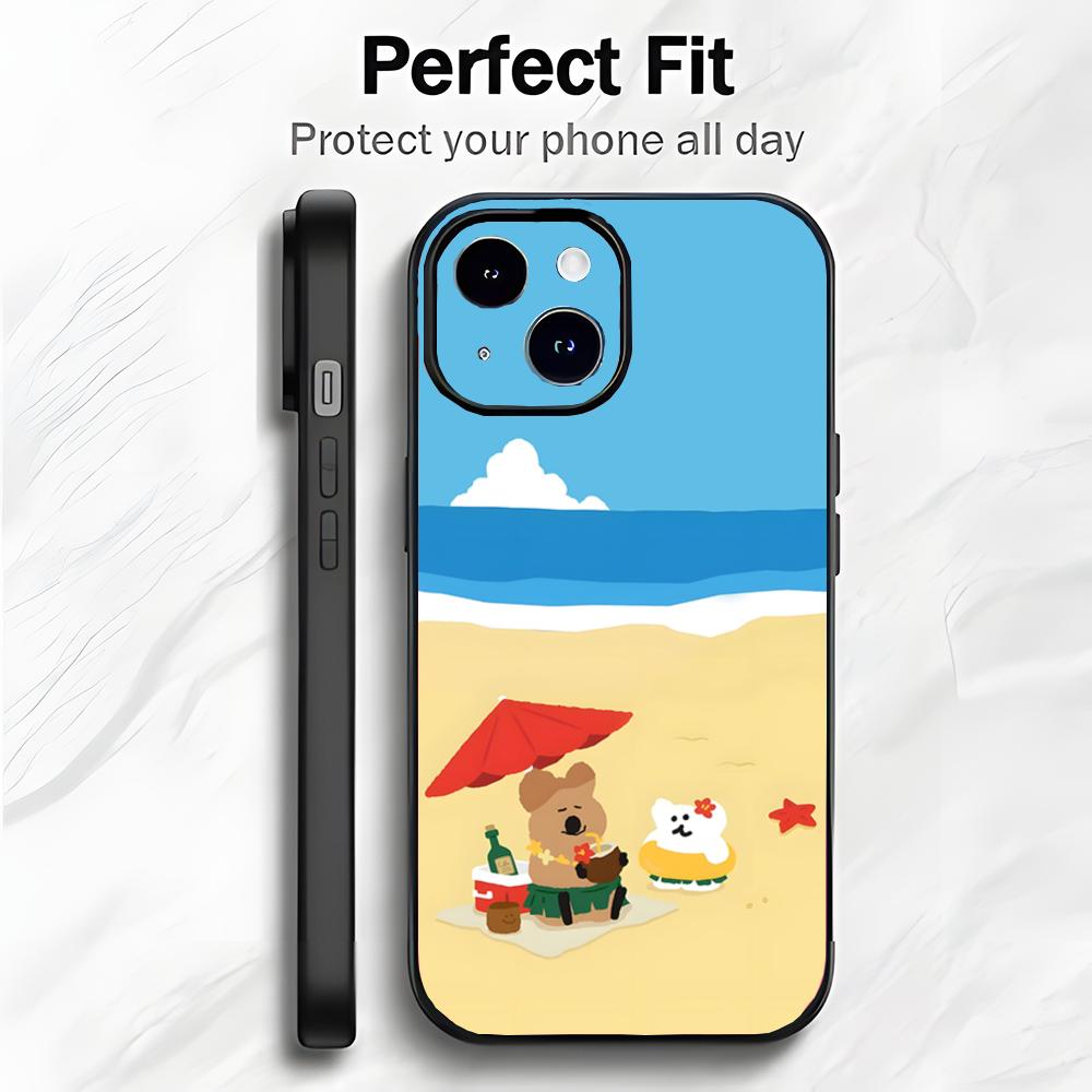 

Korean stationery D-Dinotaeng Art Phone Case Phone Case Soft Packaging Lightweight For iPhone17 16 15 14 13ProMax iphone17air
