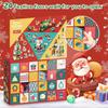 Рождественский Адвент-календарь Набор Строительных Блоков 12/24 Дня Игрушка-Конструктор Праздничные Календари Обратного Отсчета Рождественские Подарки на День Благодарения