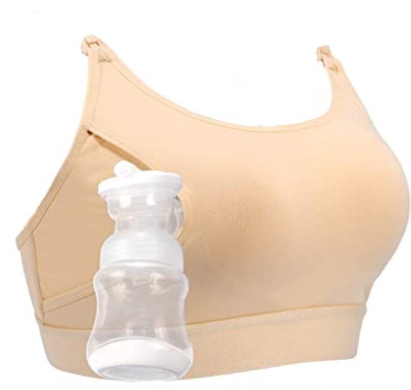 Maternity Hands-Free Nursing Bra, Wire-Free Full Cup for Breastfeeding