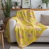 Soft Cozy Fleece Blanket Watercolor Floral Print Throw Blanket for Sofa Bed Decoration Gift
