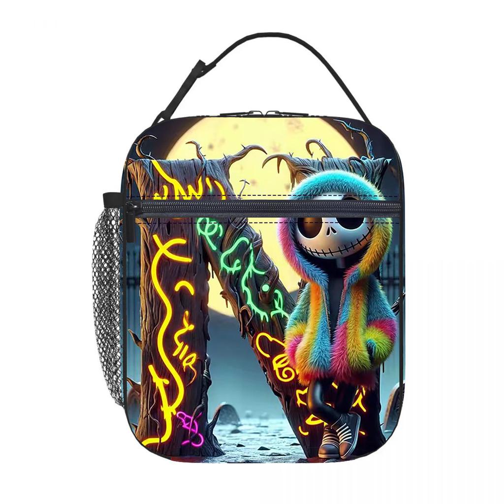 Christmas Horror Night Oxford Cloth Children's Lunch Bag Boy Girl Alphabet Cartoon Portable Insulation Handbag