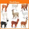 Figurine Modèle Alpaga Miniature Réaliste Décor de Bureau Parfait Pour les Amoureux des Animaux