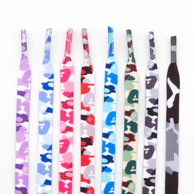 Tendencia Cordones Creativos Nube Camuflaje Cordones para Zapatillas Ancho 0.8CM 120/140/160CM Cordones Planos para Zapatos para AJ1&AF1 Mujer Hombre