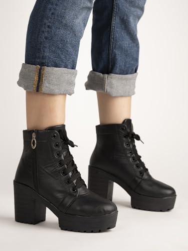Shoetopia Girls Bt-Paris Black Ankle Boot - 5 Uk (Girls-Bt-Paris-Black) 5 UK чёрный