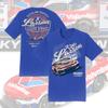 Kyle Larson Hendrick Motorsports Kollektion Valvoline Auto T-Shirt Königsblau Nachdruck Unisex T-Shirt
