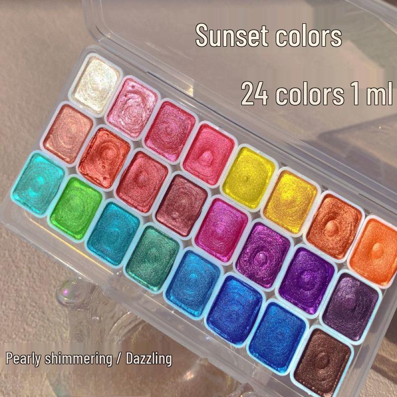 Dunhuang Perlglanz-Aquarellfarben-Set für Chinesische Malerei & Nagelkunst