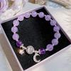 Nischendesign Sternkette Quastenarmband für Frauen Fantasie Blaue Kristallperlen Elastisches Seilarmband Beste Freundin Schmuck Geschenke