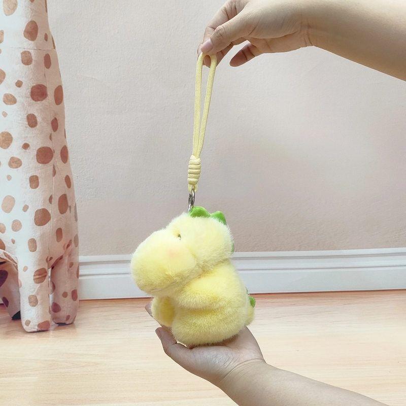 

Dinosaur Keychain Plush Toy With Pp Cotton Filling For Kids And Collectors жовтий