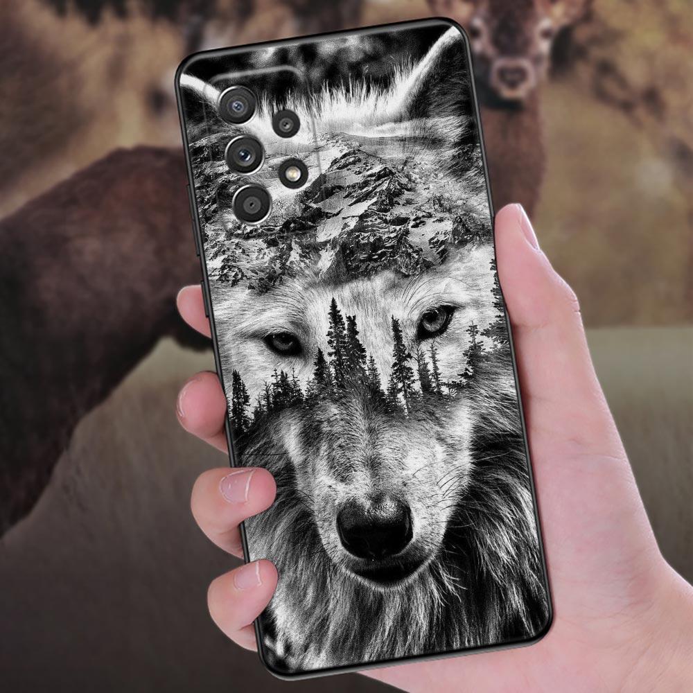 Wolf Lion Tiger Animal Fundas For Samsung Galaxy A56 A55 A36 A26 A16 A54 A52 A72 A35 A34 A25 A21S A14 A06 Case Soft Phone Cover