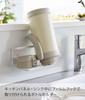 Yamazaki Jitsugyo Film Hook Wide Jug Bottle Holder S White Body Approx. W18 X D12.2 X H10.7cm (Film Hook Not Included) Tower Drainer Kitchen Panel