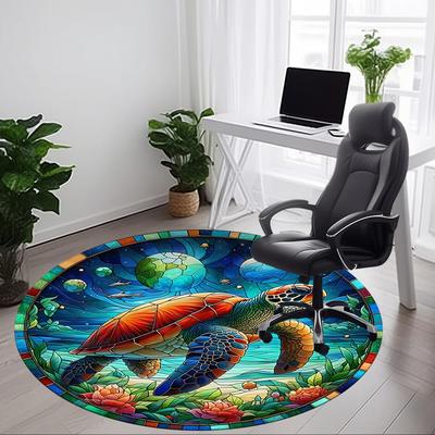 1pc Ocean, Turtle Chair Carpet for Office - Durable, Ideal for Chair Mats, Stylish & Functional Decorative Rug Yy260130039