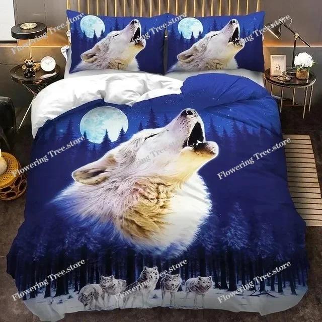 3D Animal Printed Duvet Cover Set Bedclothes Owl Pattern Bedding Set Quilt Cover With Pillowcases Queen King Size Bedroom Decor
