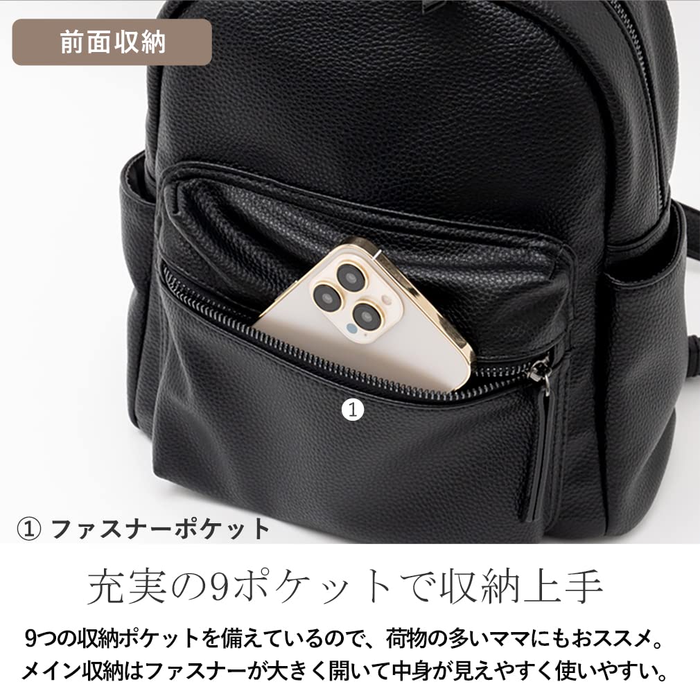 Vita Felice 9 Pocket Mini Backpack [VITAFELICE] Women's Inb-10030p (Gray)