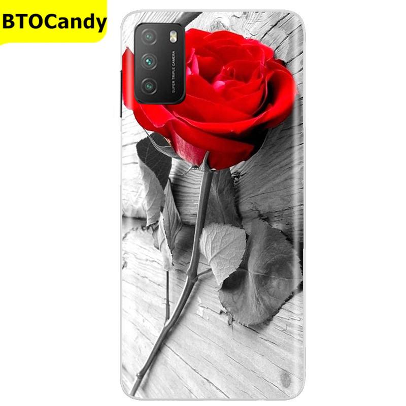 Für POCO M3 Hülle, Weiche Silikon-Rückseite, Telefonhülle für Xiaomi Poco M3 Pro 5G, Rückseitige Abdeckung, Weiche TPU Coque für POCO M 3 M3 Silikonhülle