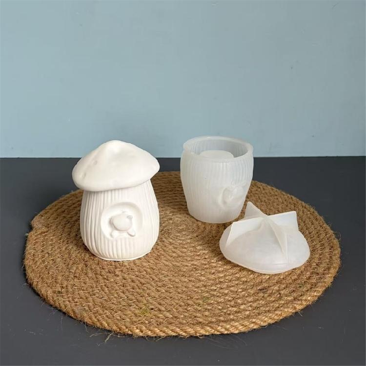 Premium Silicone Craft Mold with Intricate Mushroom Pattern For Handmade Enthusiasts Flower Pot Mould