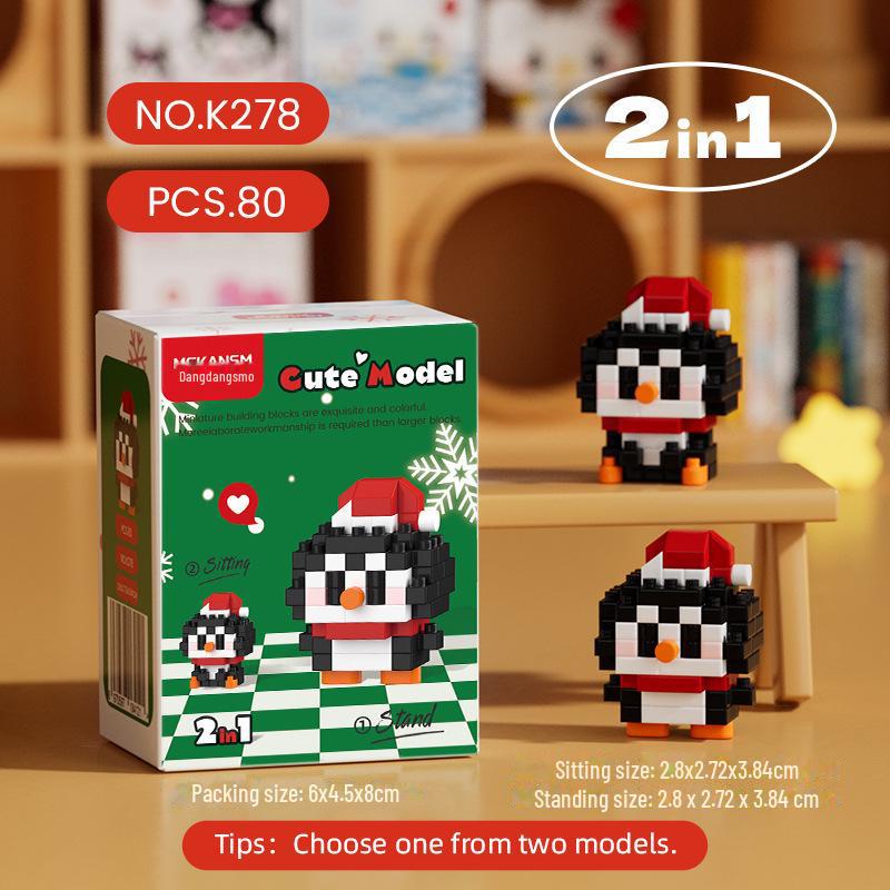 Christmas Photo Frame: Kompatybilny z Lego, Zawiera choinkę, Świętego Mikołaja, łosia - Zestaw klocków do składania