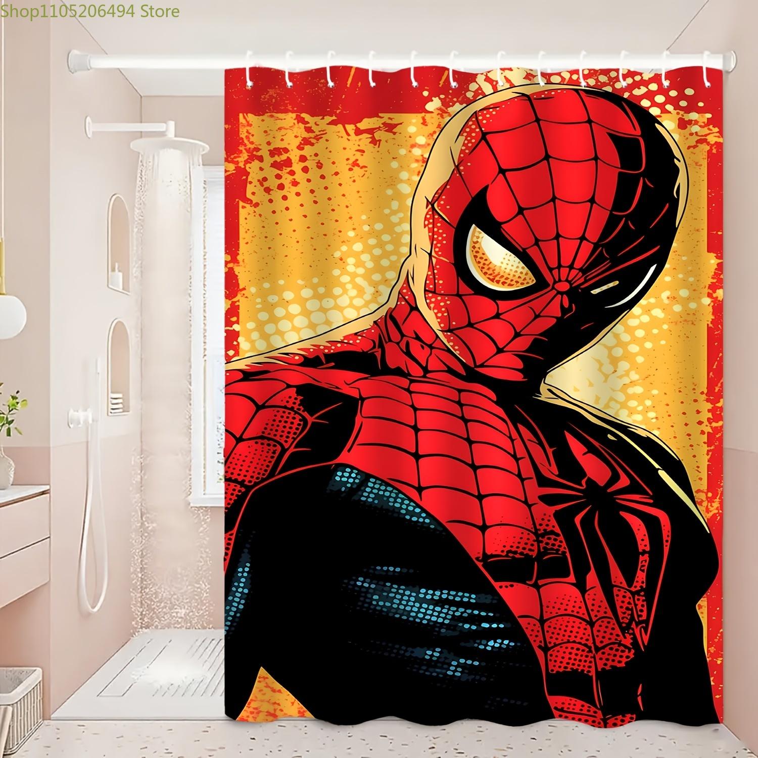 

A Printed Shower Curtain Featuring a Spider- Design, Made of Durable Polyester Fabric, Suitable for Cozy Home Bathrooms And Gu 90x180cm