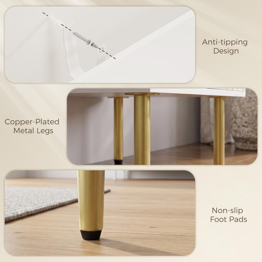 Storage Cabinet Cupboard 2 Doors Adjustable Shelf Sideboard White