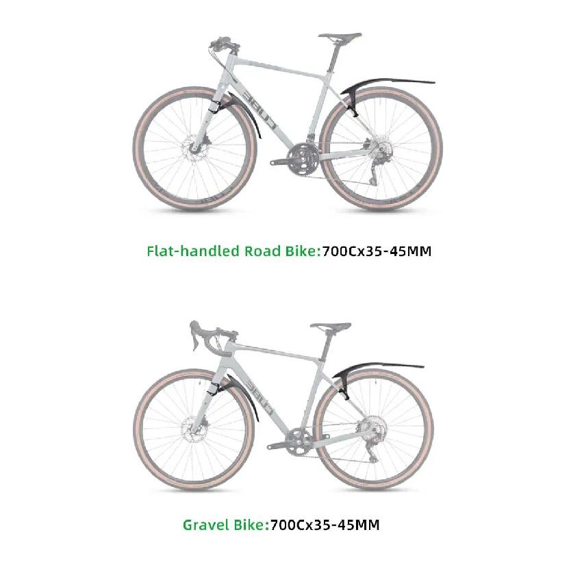 RBRL Bicycle Mudguard Gravel wings 700c Universal Mudguard Bicycle 28 Inch Adjustable and Easy to Install Mudguard for Road bike
