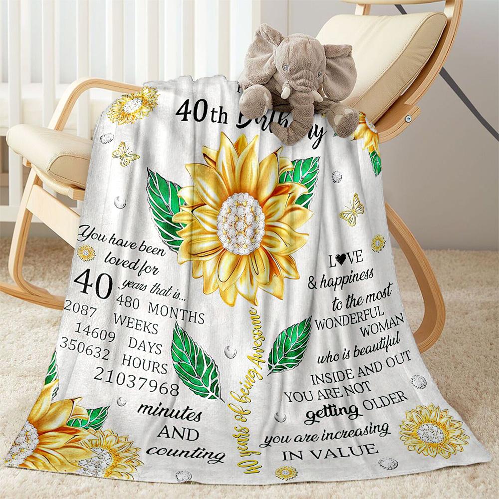 Fifty Fabulous Milestones flannel,Lightweight,Flannel Blanket,Comfortable Blanket, Sofa Blanket, gift blankets,Holiday gift blanket Blankets